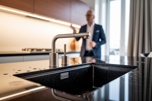 evier-granit-gouttes-cuisine-elegante