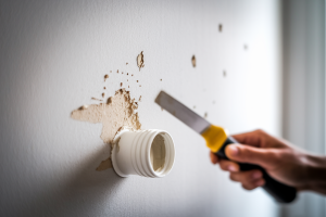 mur-trous-spatule-pot-enduit